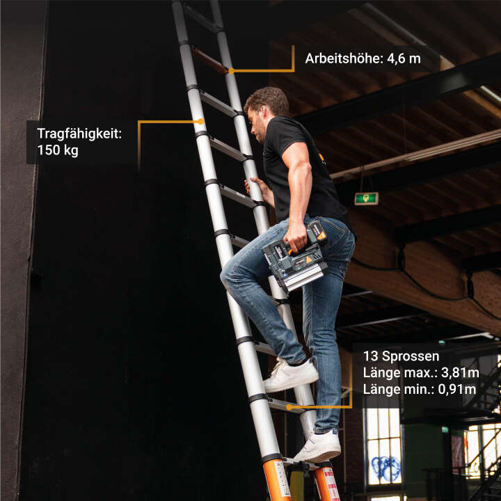BATAVIA Giraffe Air Teleskopleiter 3,81 m 12 Sprossen